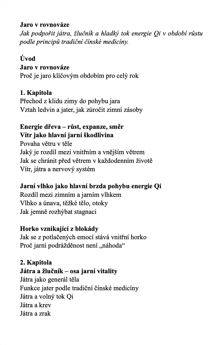 eBook Jaro v rovnováze