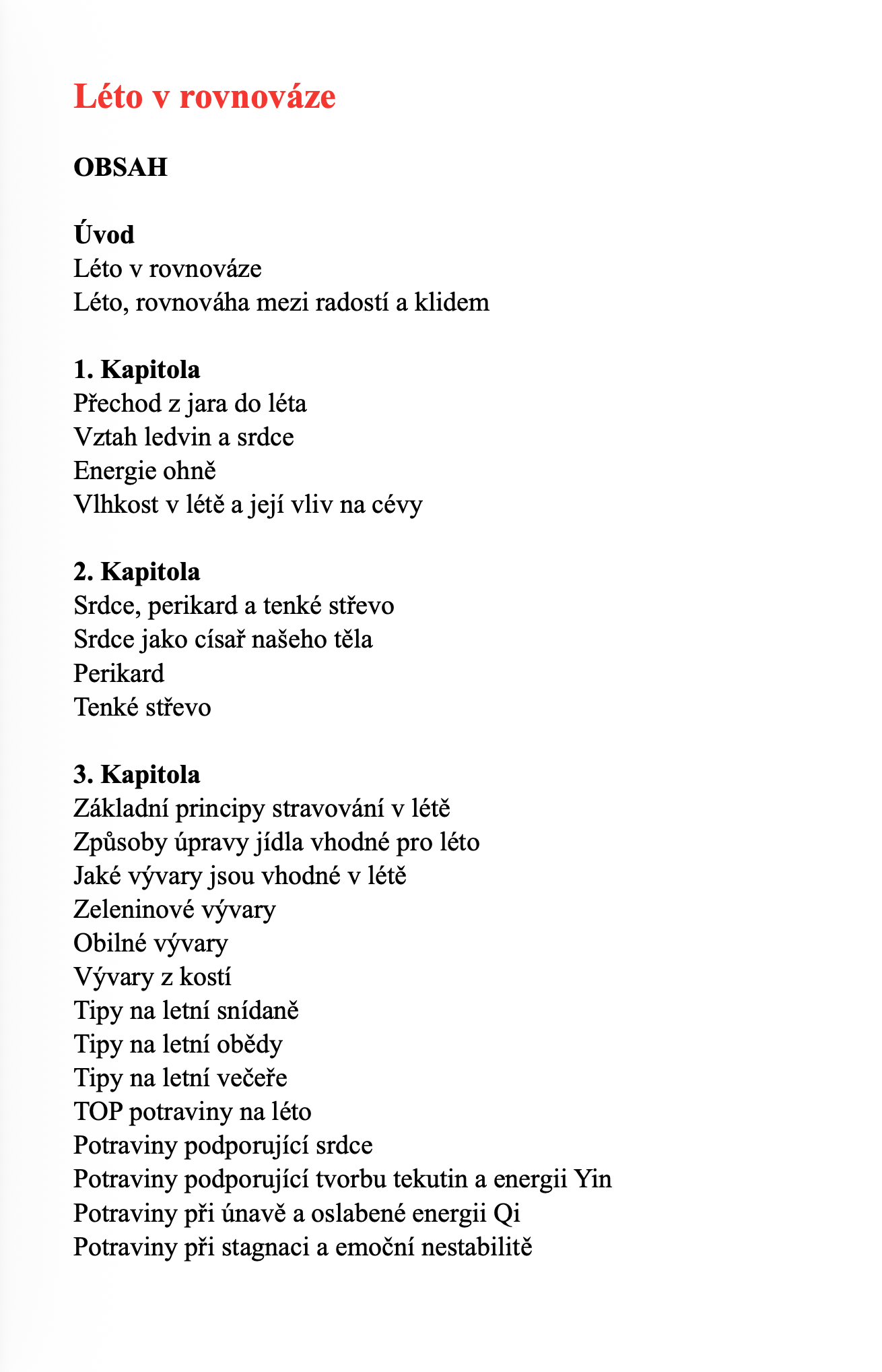 eBook Léto v rovnováze -  jak v létě pečovat o srdce a podpořit harmonii těla